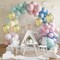 Pastel Balloons, 65 PCS Pastel Color Balloons, Macaron Balloons mit Glitter Gold Confetti Balloons for Easter Balloon Arch, Colorful Biodegradable Balloons for Rainbow Girls Birthday Party Decoration